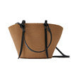 Wholesale Large-capacity Hand-made Straw Bag Color Matching Splicing Basket Seaside Holiday Beach Bag